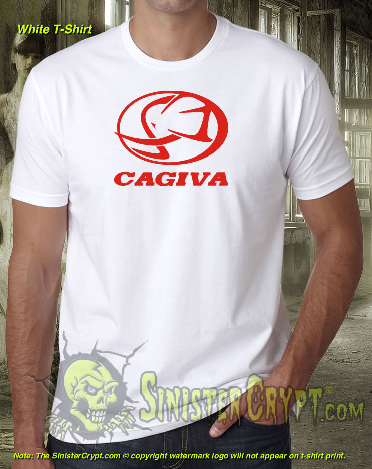 Cagiva Motorcycle White T-Shirt Elephant Motorcycles Biker S-6XL