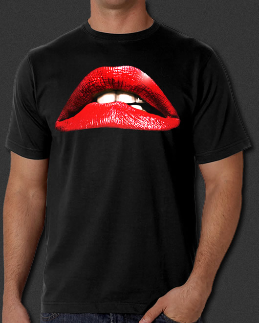 The Rocky Horror Picture Show Lips Cult Movie New Black T-Shirt S-6XL