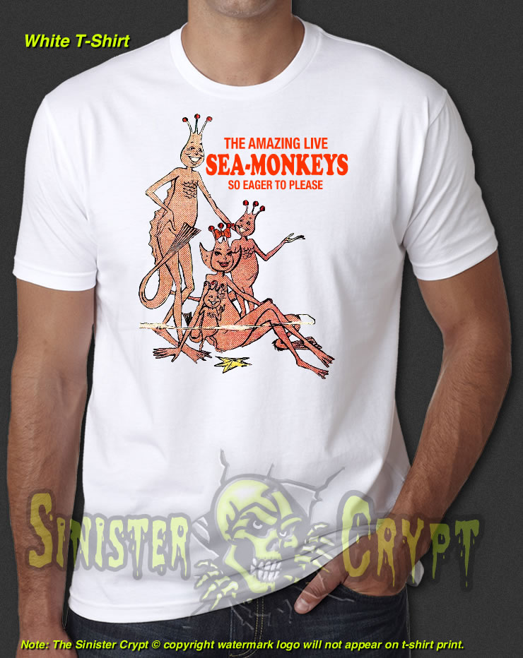 Sea-Monkeys 1960s 1970s Comics Comic Books Mid Century New White T-shirt S-6XL